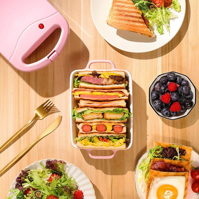 Skanto | 2-in-1 Sandwich Maker & Toaster | Non-Stick Auto-Sealing Plates for Quick Breakfast, Snacks & Easy Cleaning