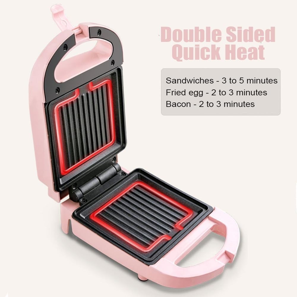 Skanto | 2-in-1 Sandwich Maker & Toaster | Non-Stick Auto-Sealing Plates for Quick Breakfast, Snacks & Easy Cleaning