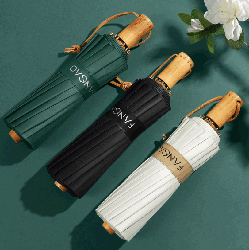 Ladies elegant folding umbrella with ergonomic design Bowlift