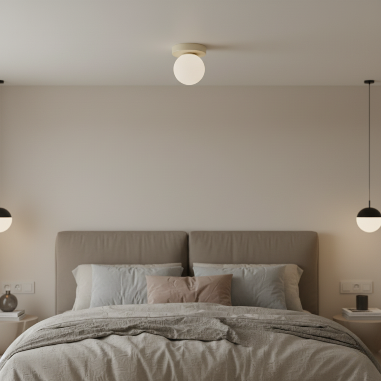 Frosted Glass Globe Wall & Ceiling Sconce