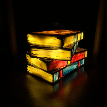 Skanto | LumeNova Stained Glass Lamp | LED Table Light | Mood Light | Decorative Home Lighting