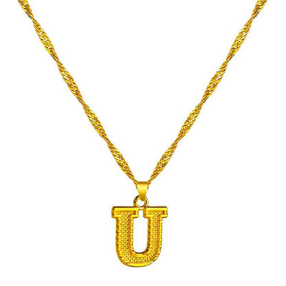 Skanto | 18K Gold Plated Initial Letter Necklace