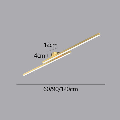 Skanto | Modern Aluminum Semi Flush Mount LED Ceiling Light | Minimalist Design for Living Room, Bedroom & Hallway
