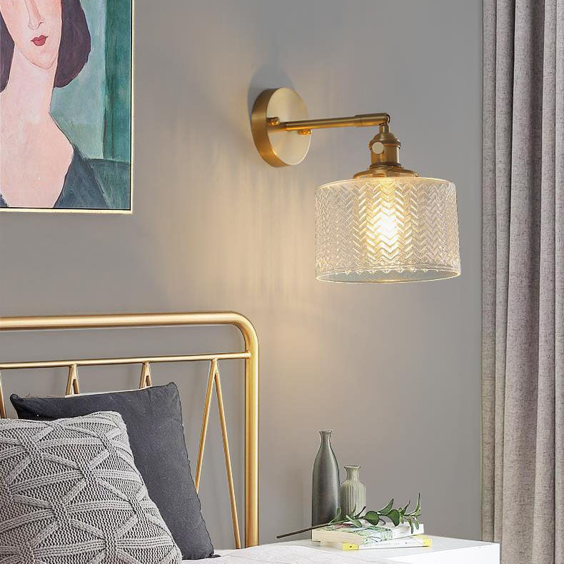 Skanto | Nordic Minimalist Creative Brass Cylinder 1-Light Wall Lamp