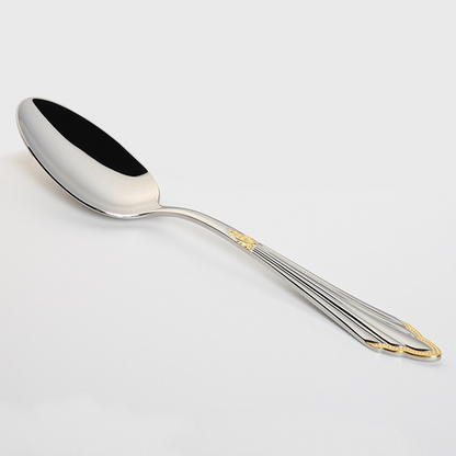 Skanto | 24- or 48-Piece Stainless Steel Cutlery Set with Gold Finish – GlowCut