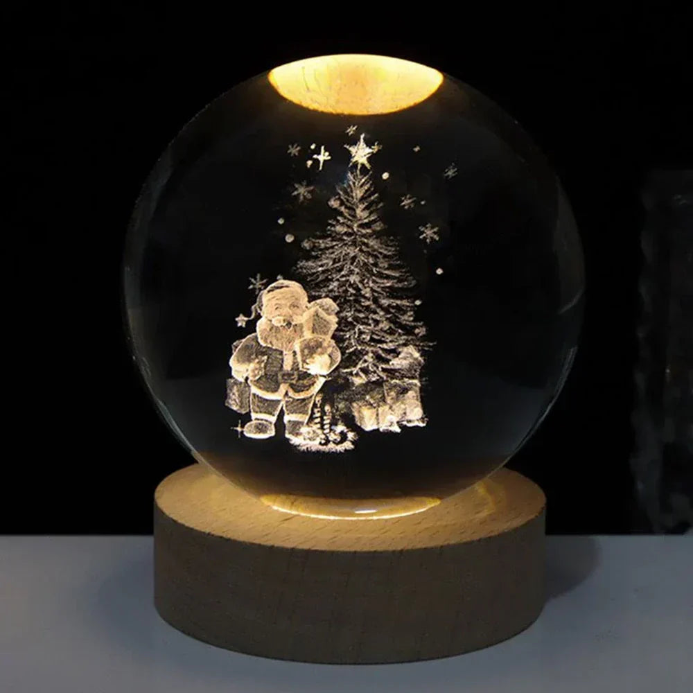 Skanto | LED Night Light with 3D Crystal Ball