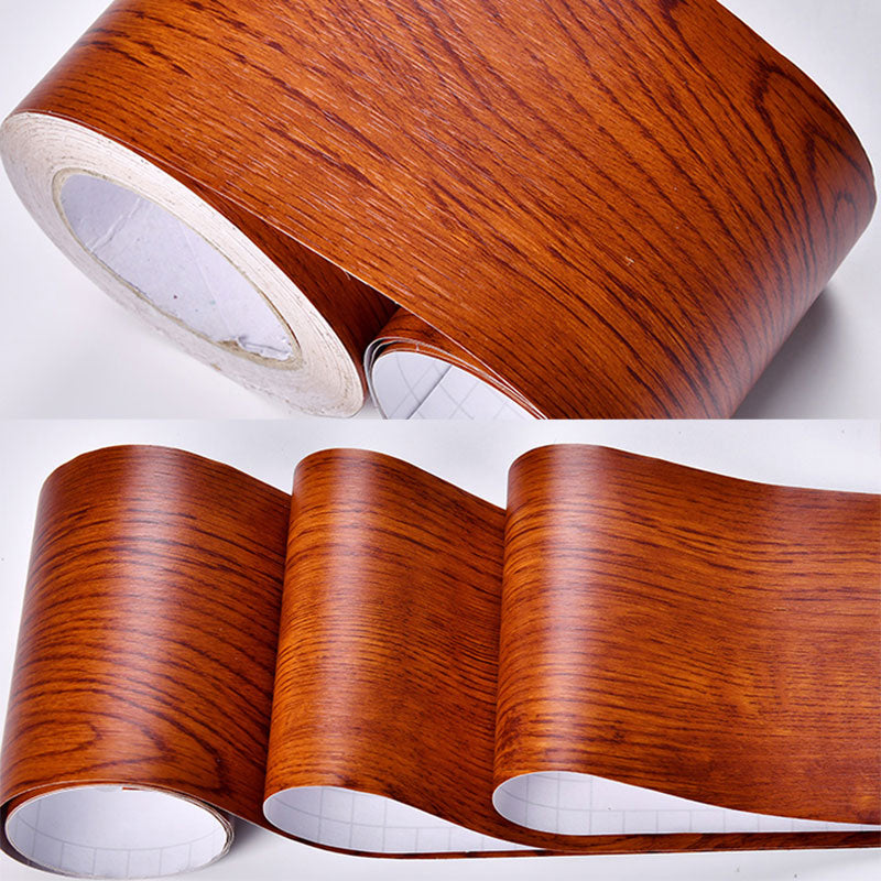 Brehn | Self-adhesive Wood-like Wallpaper Border Non-woven Industrial Wall Decoration for the Living Room