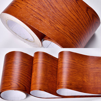 Brehn | Self-adhesive Wood-like Wallpaper Border Non-woven Industrial Wall Decoration for the Living Room