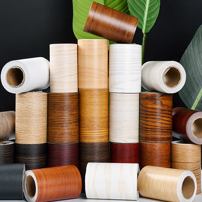 Brehn | Self-adhesive Wood-like Wallpaper Border Non-woven Industrial Wall Decoration for the Living Room