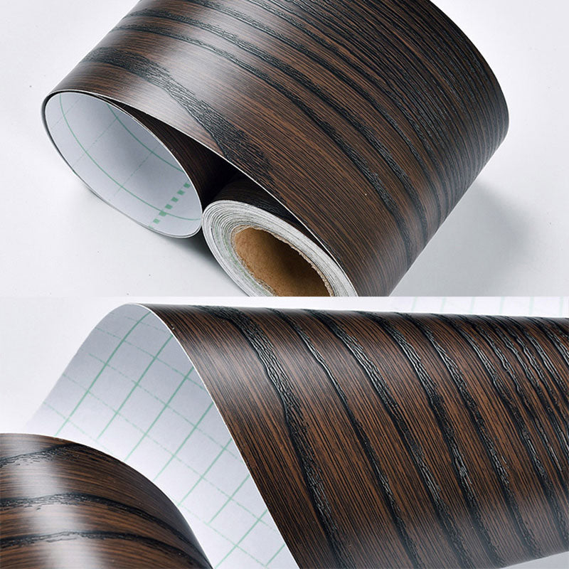 Brehn | Self-adhesive Wood-like Wallpaper Border Non-woven Industrial Wall Decoration for the Living Room