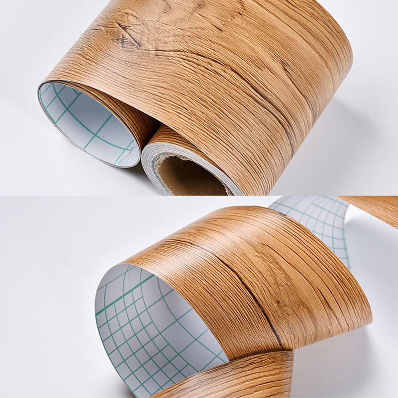 Brehn | Self-adhesive Wood-like Wallpaper Border Non-woven Industrial Wall Decoration for the Living Room