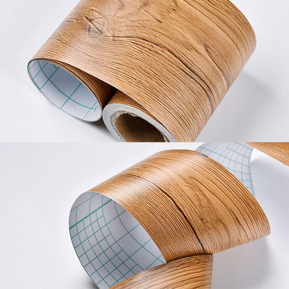 Brehn | Self-adhesive Wood-like Wallpaper Border Non-woven Industrial Wall Decoration for the Living Room