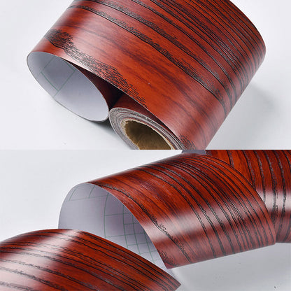 Brehn | Self-adhesive Wood-like Wallpaper Border Non-woven Industrial Wall Decoration for the Living Room