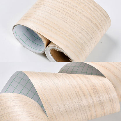 Brehn | Self-adhesive Wood-like Wallpaper Border Non-woven Industrial Wall Decoration for the Living Room
