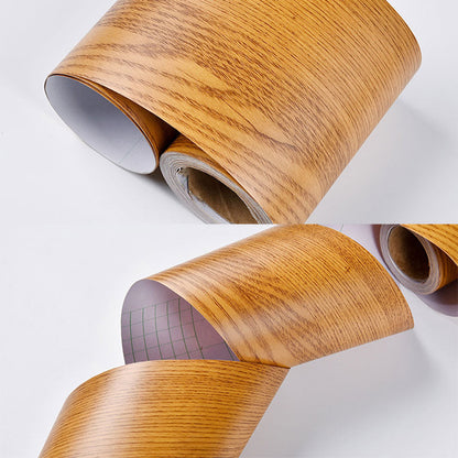 Brehn | Self-adhesive Wood-like Wallpaper Border Non-woven Industrial Wall Decoration for the Living Room