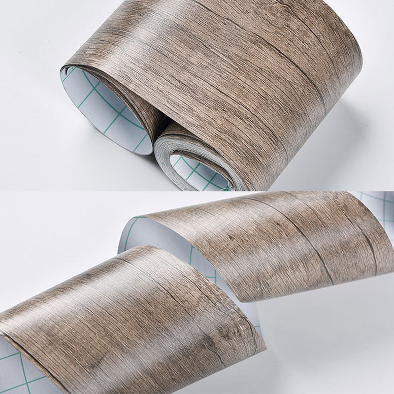 Brehn | Self-adhesive Wood-like Wallpaper Border Non-woven Industrial Wall Decoration for the Living Room