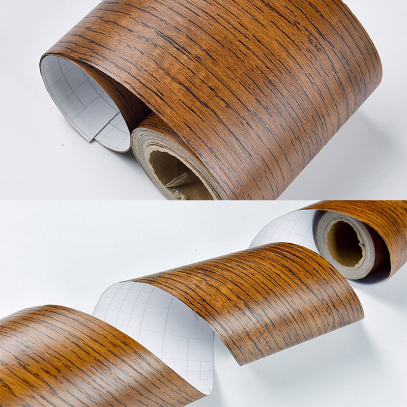 Brehn | Self-adhesive Wood-like Wallpaper Border Non-woven Industrial Wall Decoration for the Living Room