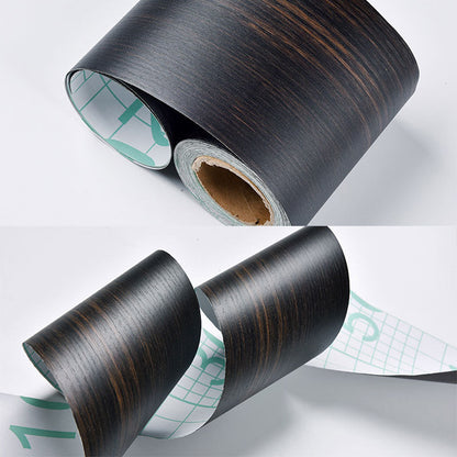 Brehn | Self-adhesive Wood-like Wallpaper Border Non-woven Industrial Wall Decoration for the Living Room