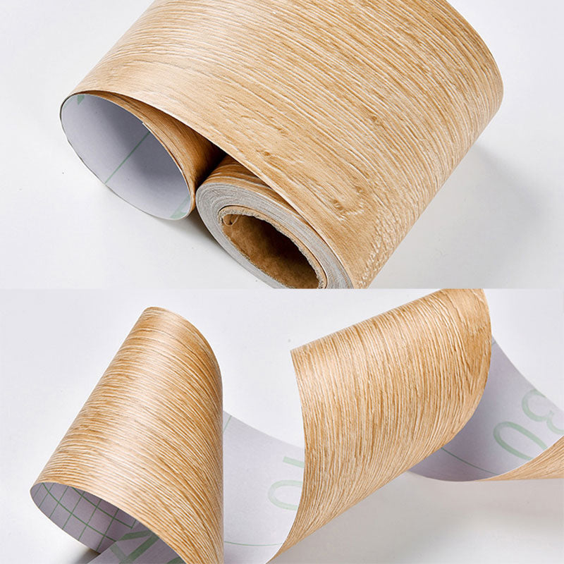 Brehn | Self-adhesive Wood-like Wallpaper Border Non-woven Industrial Wall Decoration for the Living Room
