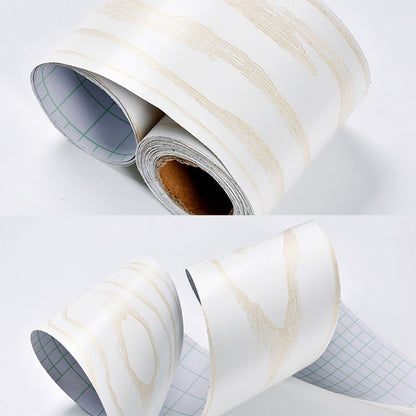 Brehn | Self-adhesive Wood-like Wallpaper Border Non-woven Industrial Wall Decoration for the Living Room