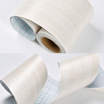 Brehn | Self-adhesive Wood-like Wallpaper Border Non-woven Industrial Wall Decoration for the Living Room