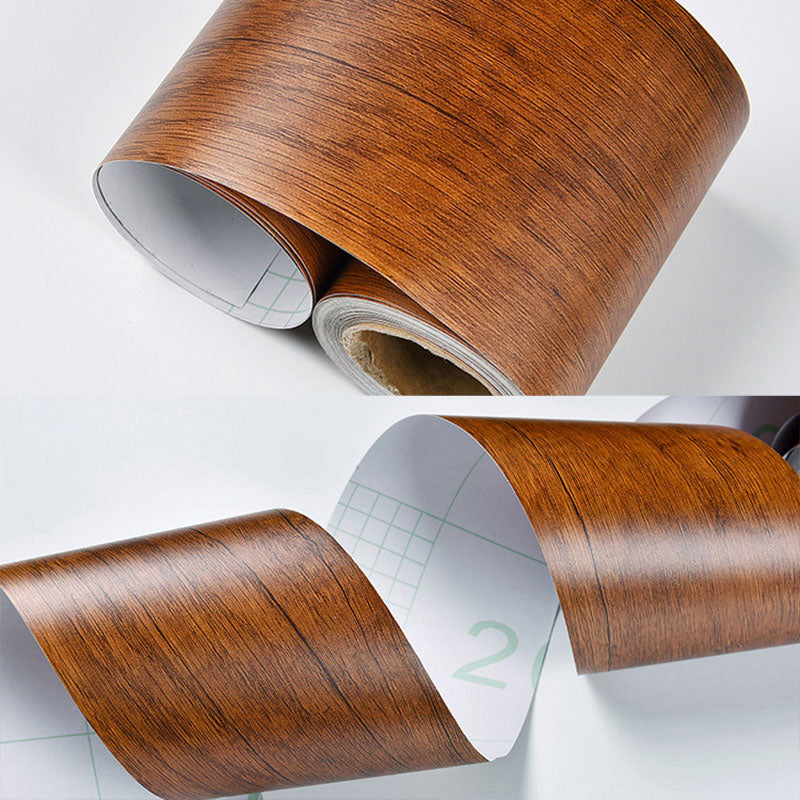 Brehn | Self-adhesive Wood-like Wallpaper Border Non-woven Industrial Wall Decoration for the Living Room
