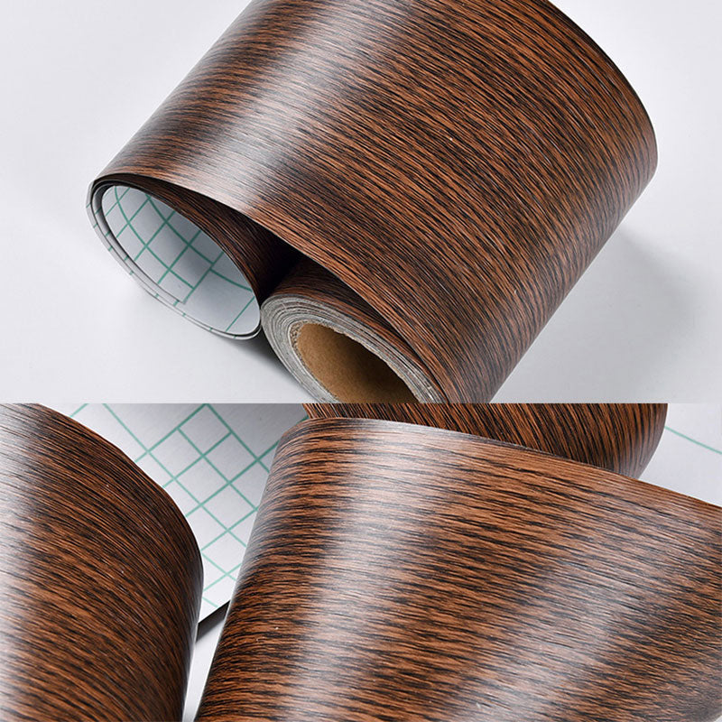 Brehn | Self-adhesive Wood-like Wallpaper Border Non-woven Industrial Wall Decoration for the Living Room