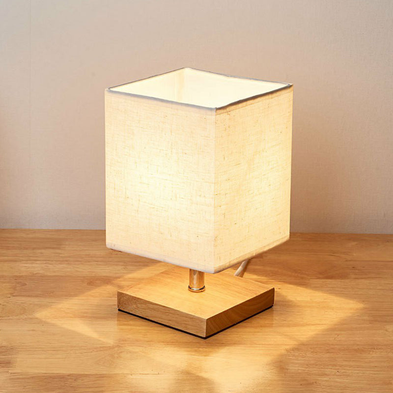 Skanto | LinenWood Minimalist Table Lamp – Natural Wood Base & Linen Shade for Warm, Modern Lighting