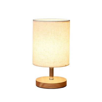 Skanto | LinenWood Minimalist Table Lamp – Natural Wood Base & Linen Shade for Warm, Modern Lighting