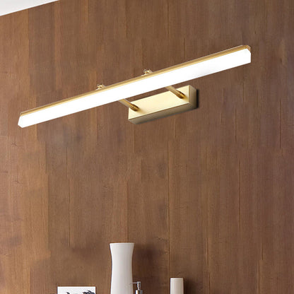 16"/19.5" W Modern Style Acrylic LED Right Wall Sconce for Bathroom Vanity in Gold, Warm/White Light | Karnz