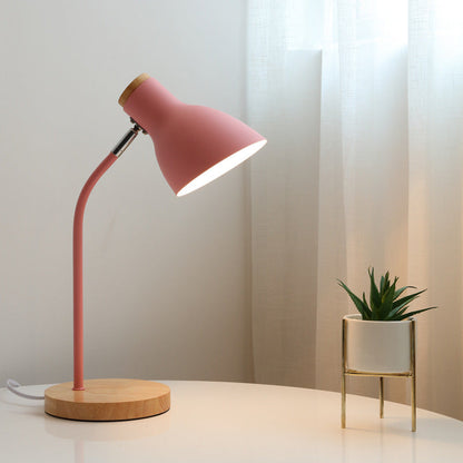 Skanto | Flashlight-Shaped Swivel Desk Lamp Macaron Metal 1-Light Night Lamp for Kids Room