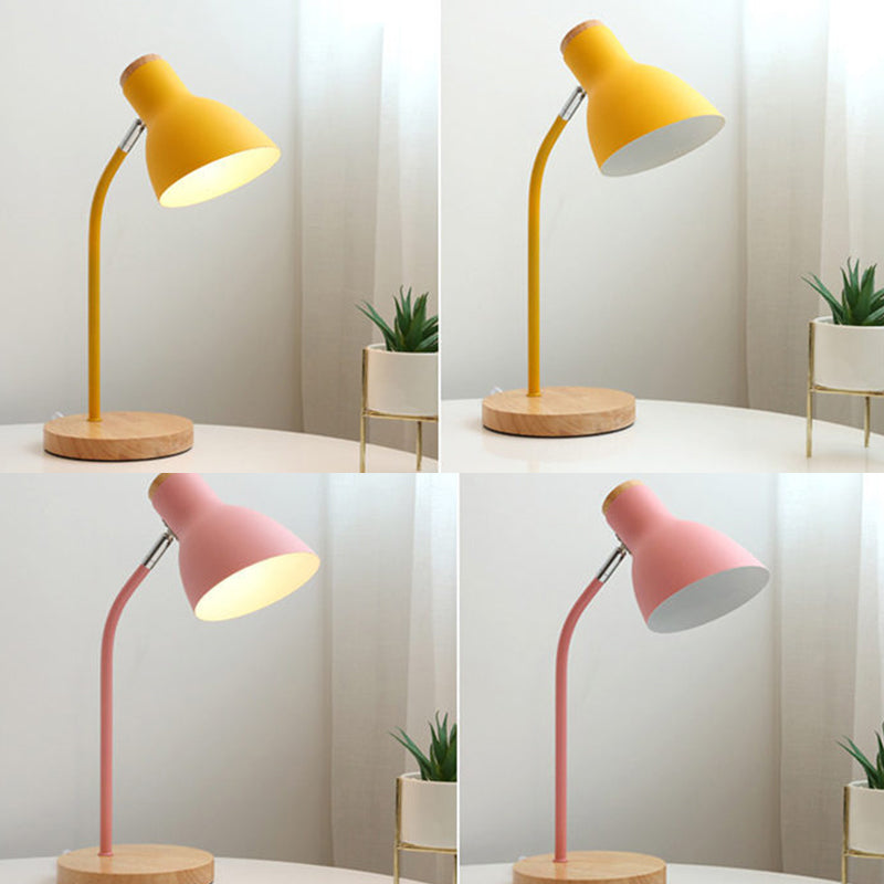 Skanto | Flashlight-Shaped Swivel Desk Lamp Macaron Metal 1-Light Night Lamp for Kids Room