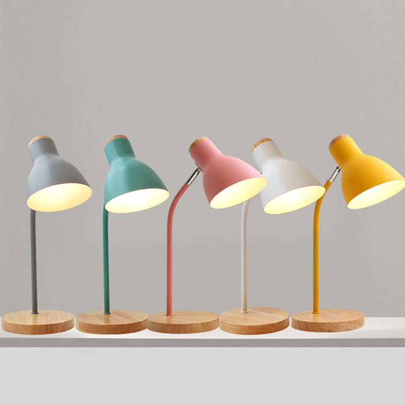 Skanto | Flashlight-Shaped Swivel Desk Lamp Macaron Metal 1-Light Night Lamp for Kids Room