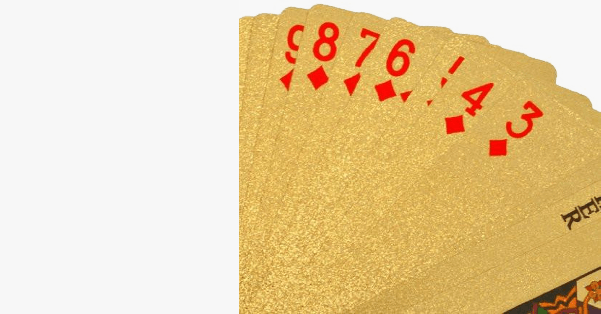 24-karat gold-plated playing cards with optional case