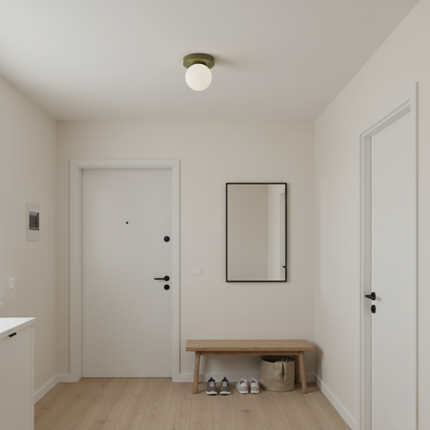 Frosted Glass Globe Wall & Ceiling Sconce
