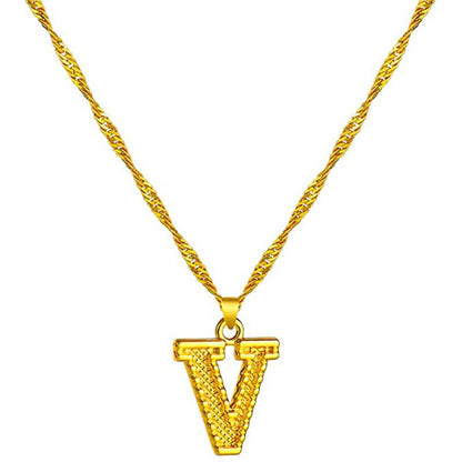 Skanto | 18K Gold Plated Initial Letter Necklace