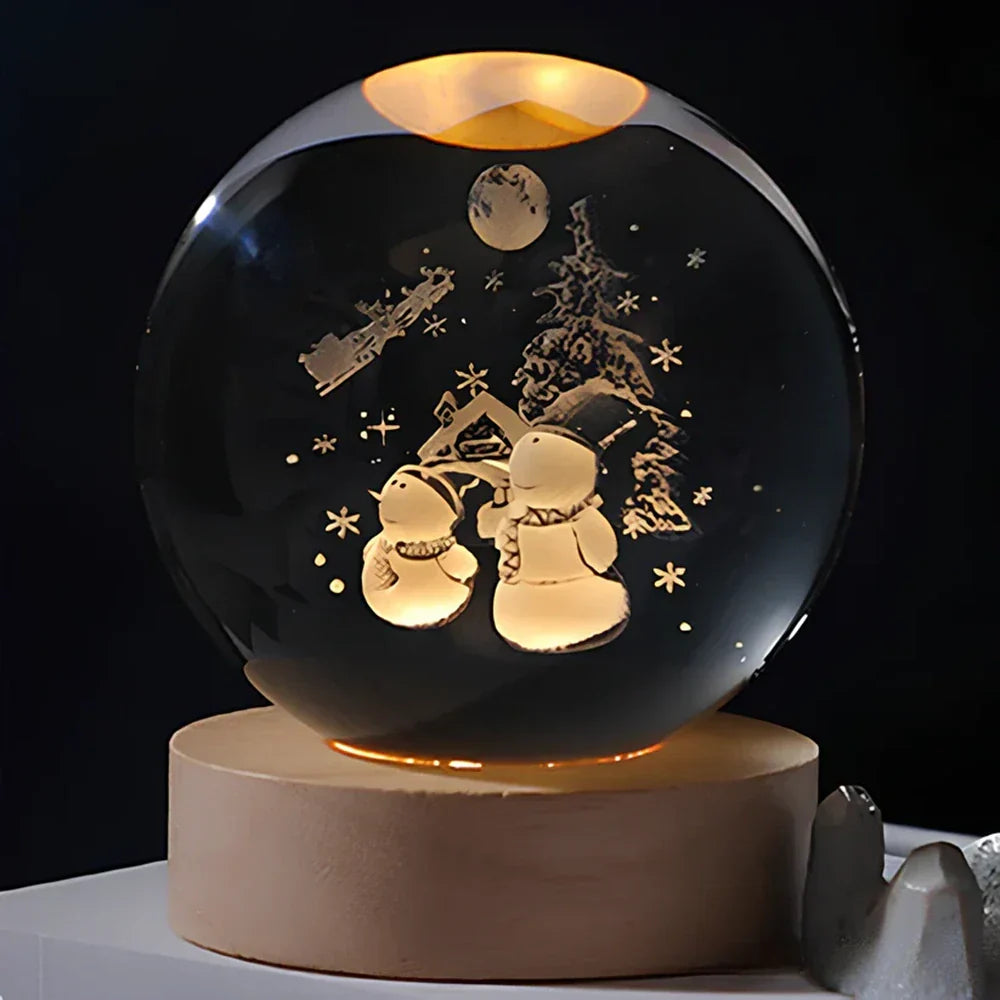 Skanto | LED Night Light with 3D Crystal Ball