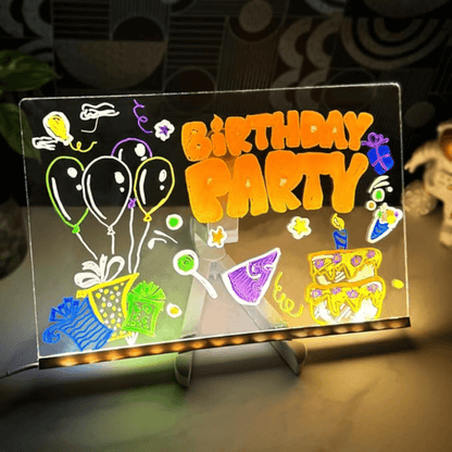 Kiddli Reusable LED Drawing Board with Light Pen