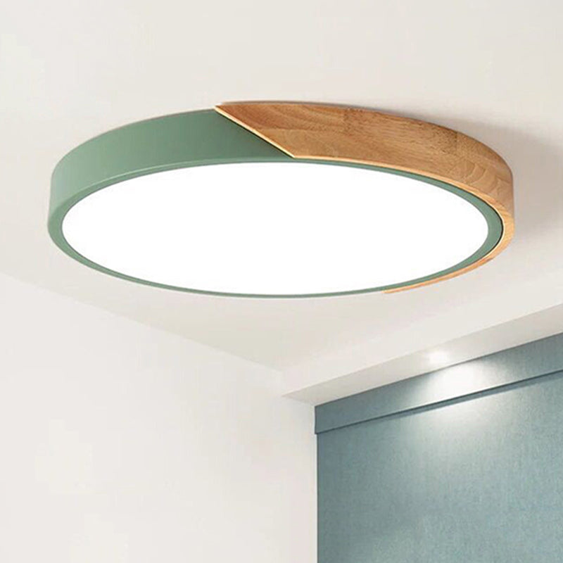 Modern LED Ceiling Lamp for Bedroom - Energy-saving Acrylic and Metal Flush Mount Fixture, Various Colors | Karnz