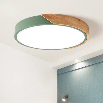 Modern LED Ceiling Lamp for Bedroom - Energy-saving Acrylic and Metal Flush Mount Fixture, Various Colors | Karnz
