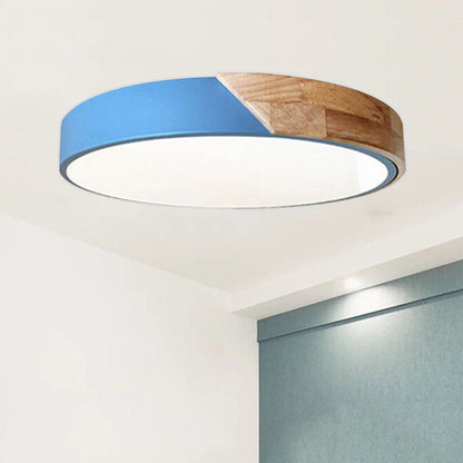 Modern LED Ceiling Lamp for Bedroom - Energy-saving Acrylic and Metal Flush Mount Fixture, Various Colors | Karnz