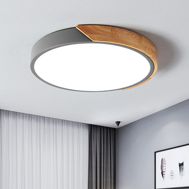 Modern LED Ceiling Lamp for Bedroom - Energy-saving Acrylic and Metal Flush Mount Fixture, Various Colors | Karnz