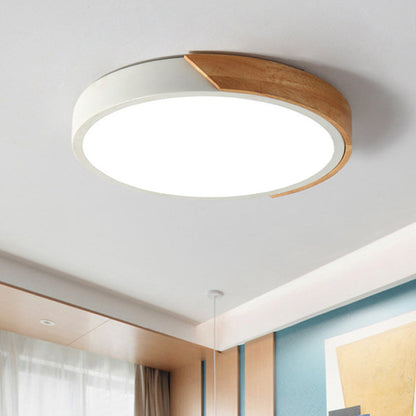 Modern LED Ceiling Lamp for Bedroom - Energy-saving Acrylic and Metal Flush Mount Fixture, Various Colors | Karnz