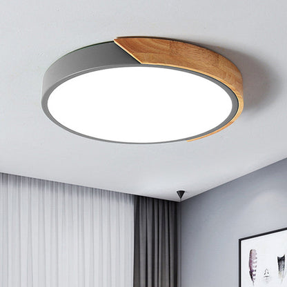 Modern LED Ceiling Lamp for Bedroom - Energy-saving Acrylic and Metal Flush Mount Fixture, Various Colors | Karnz