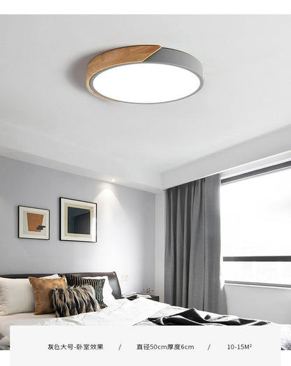 Modern LED Ceiling Lamp for Bedroom - Energy-saving Acrylic and Metal Flush Mount Fixture, Various Colors | Karnz