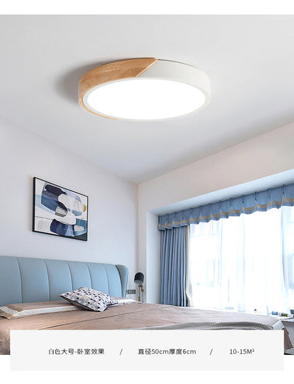 Modern LED Ceiling Lamp for Bedroom - Energy-saving Acrylic and Metal Flush Mount Fixture, Various Colors | Karnz