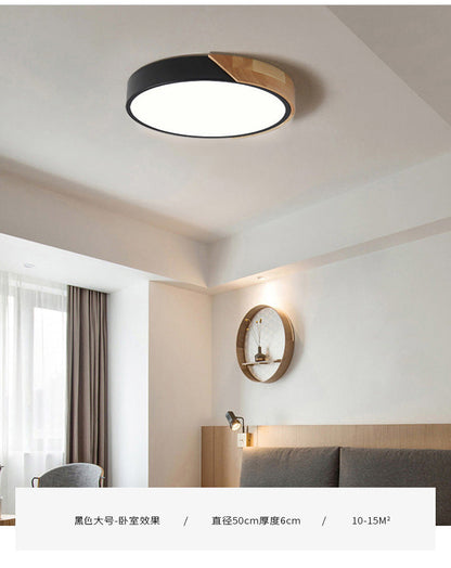 Modern LED Ceiling Lamp for Bedroom - Energy-saving Acrylic and Metal Flush Mount Fixture, Various Colors | Karnz