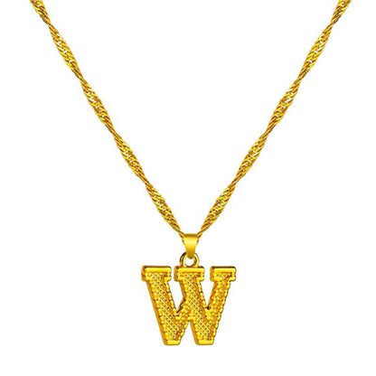 Skanto | 18K Gold Plated Initial Letter Necklace