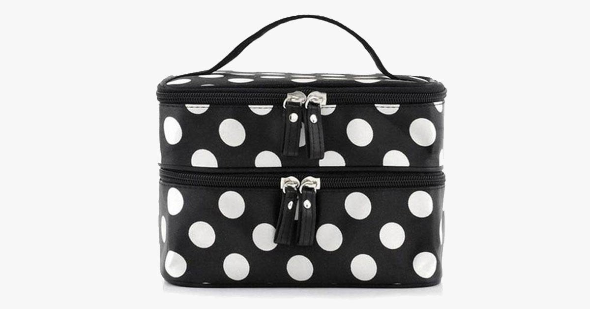 Skanto | Polka Dot Makeup Bag