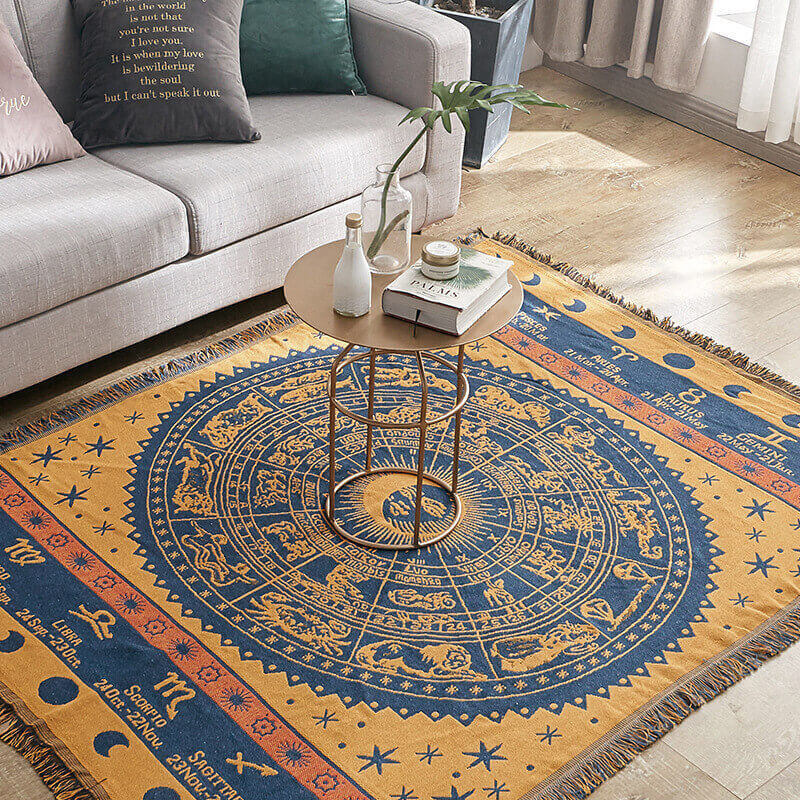 Bohemian knitted throw blankets for sofa decor